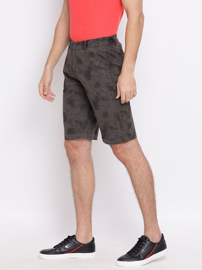 Grey Printed shorts - Men Shorts