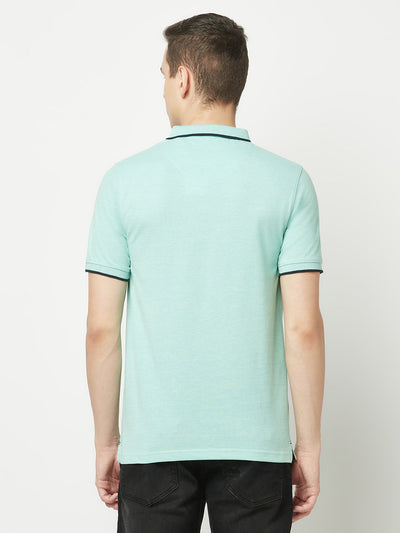  Mint Melange Polo T-Shirt