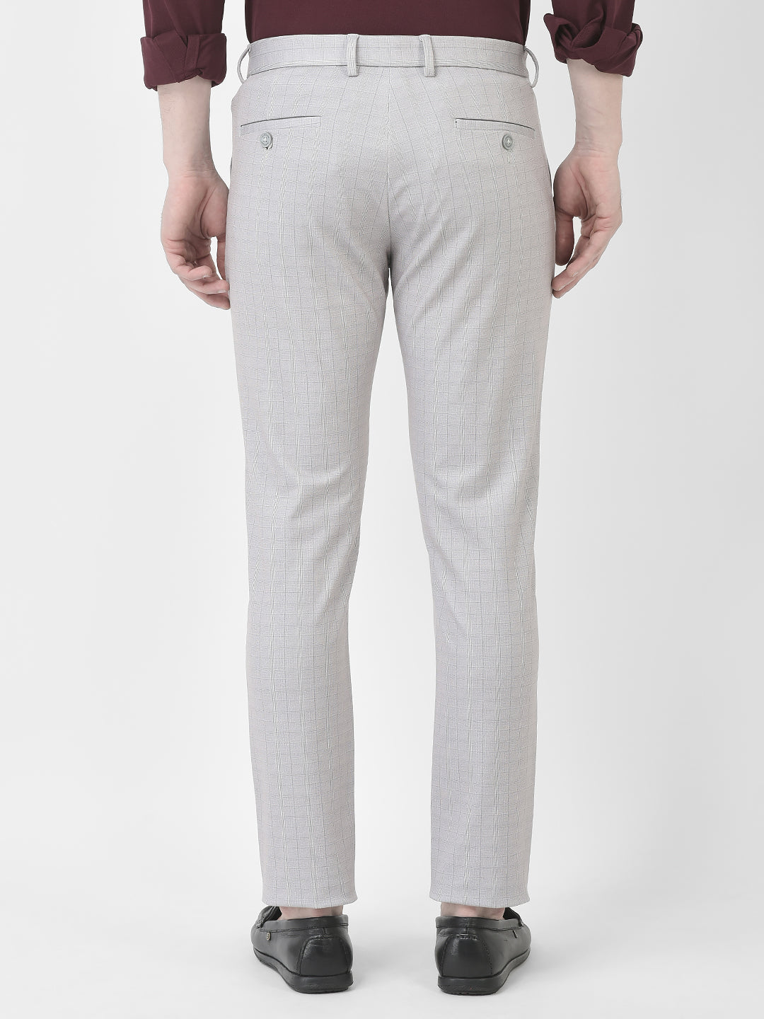  Checkered Light Grey Trousers