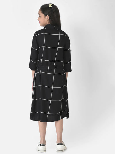  Black Graph-Checked Dress 