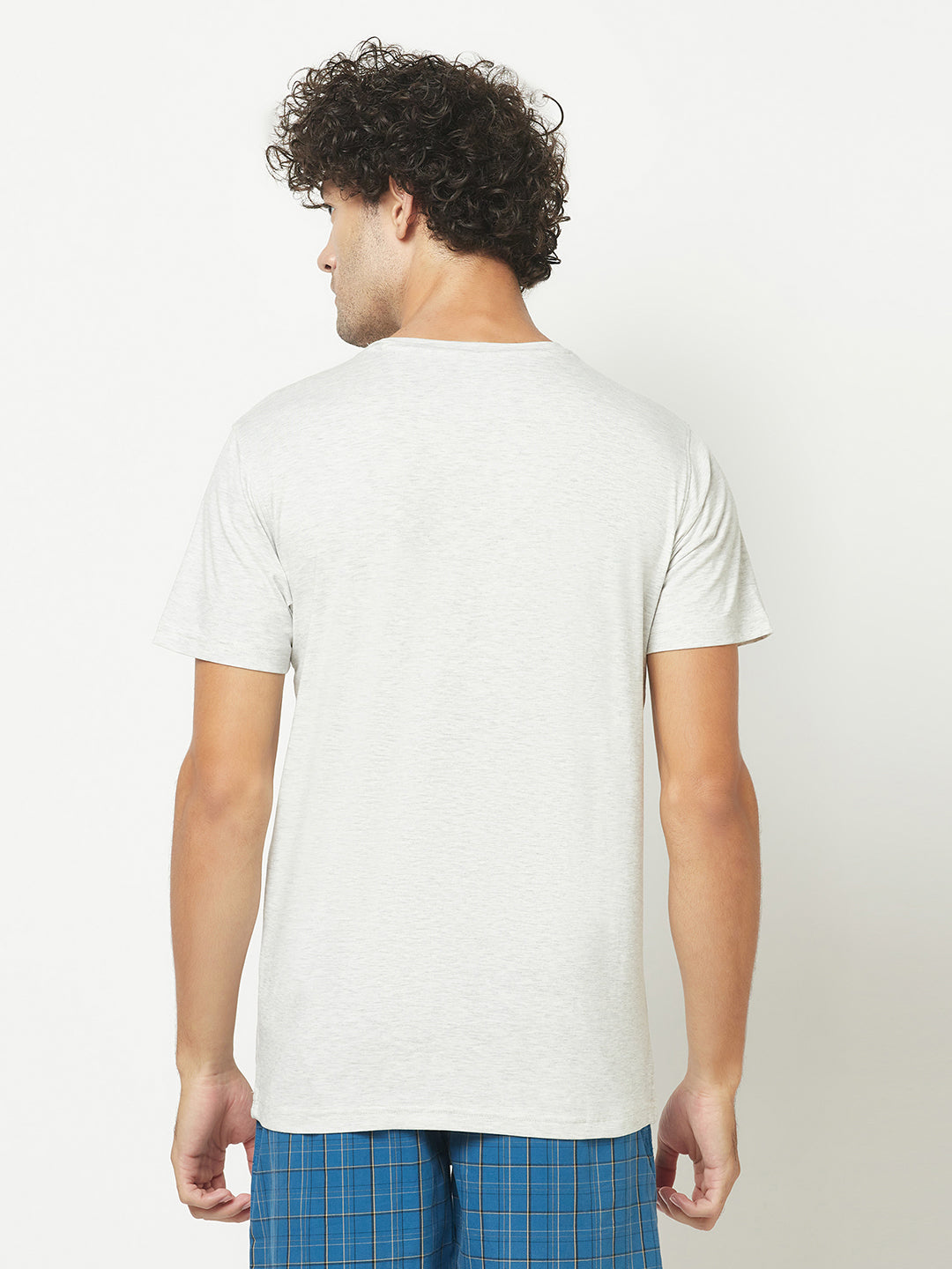  Melange Grey Brand-Logo T-Shirt