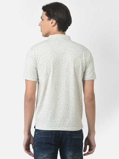 Light Grey T-Shirt with Abstract Print 