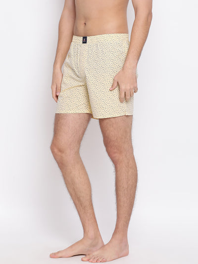 Yellow Printed Boxer - Men Boxers