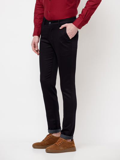 Navy Blue Casual Trousers - Men Trousers