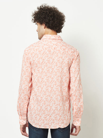  Peach Floral Shirt