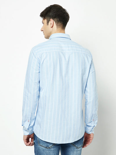  Striped Sky Blue Shirt