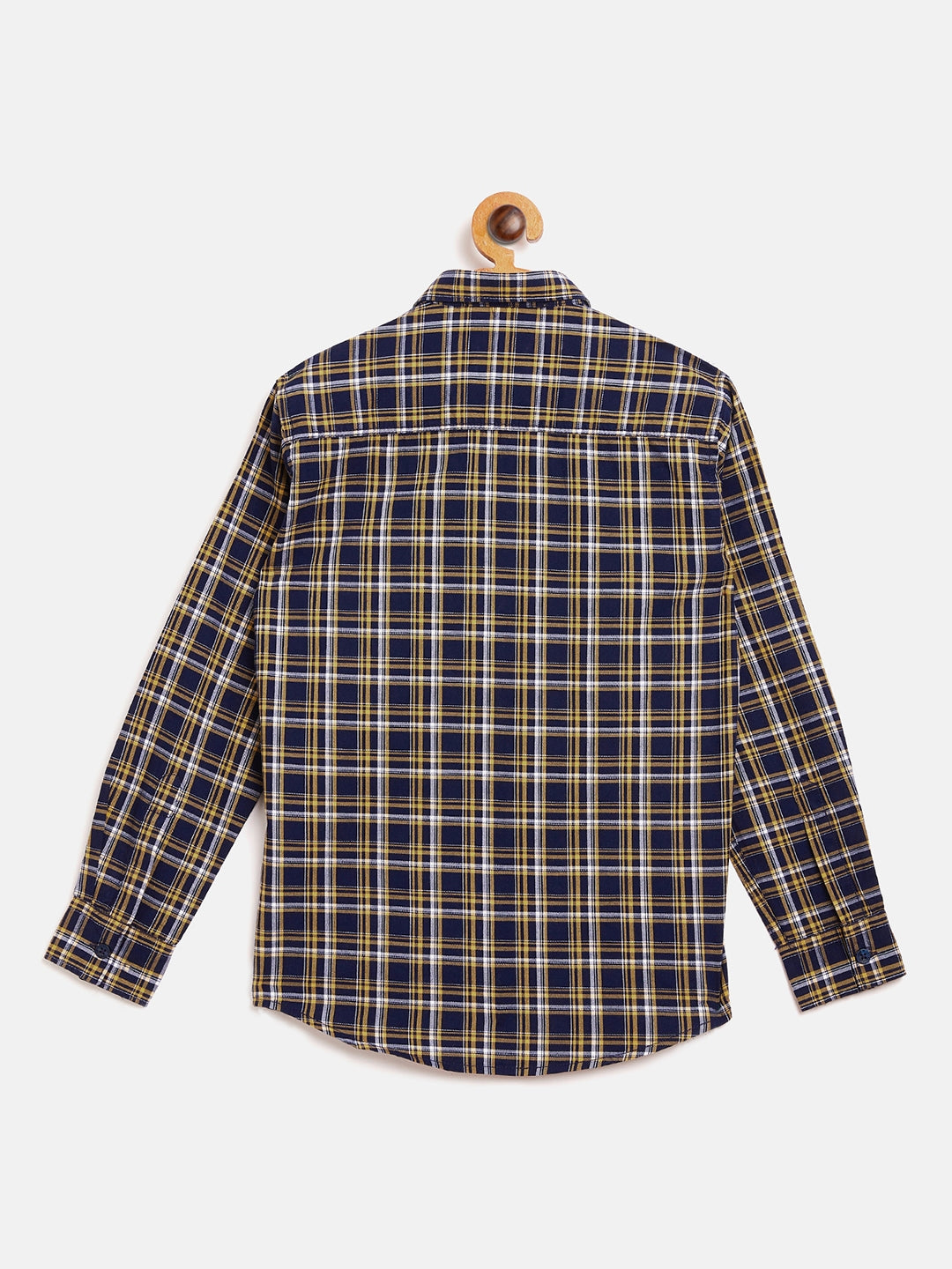 Beige Checked Casual Shirt - Boys Shirts