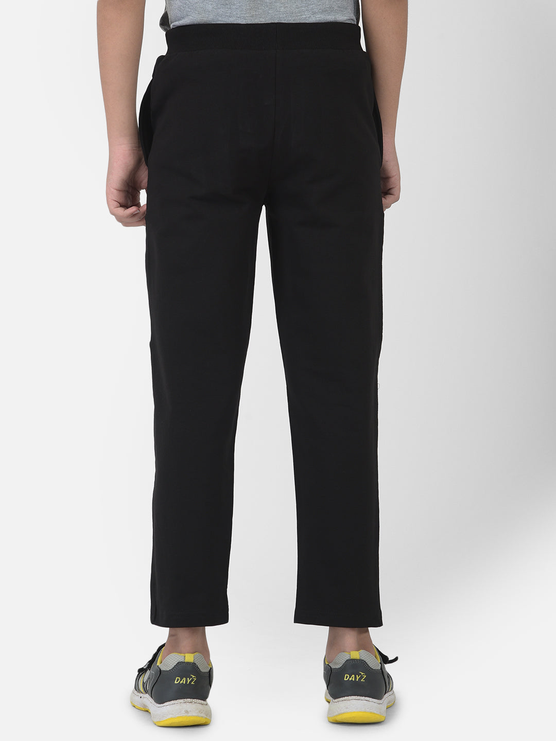Black Typographic Track Pants - Boys Track Pants