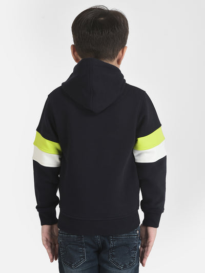 Navy Blue Graphic Sweatshirt-Boys Sweatshirts-Crimsoune Club