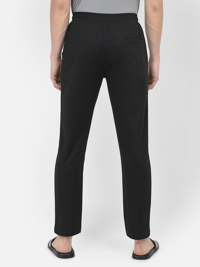  Black Logo-Work Track Pants