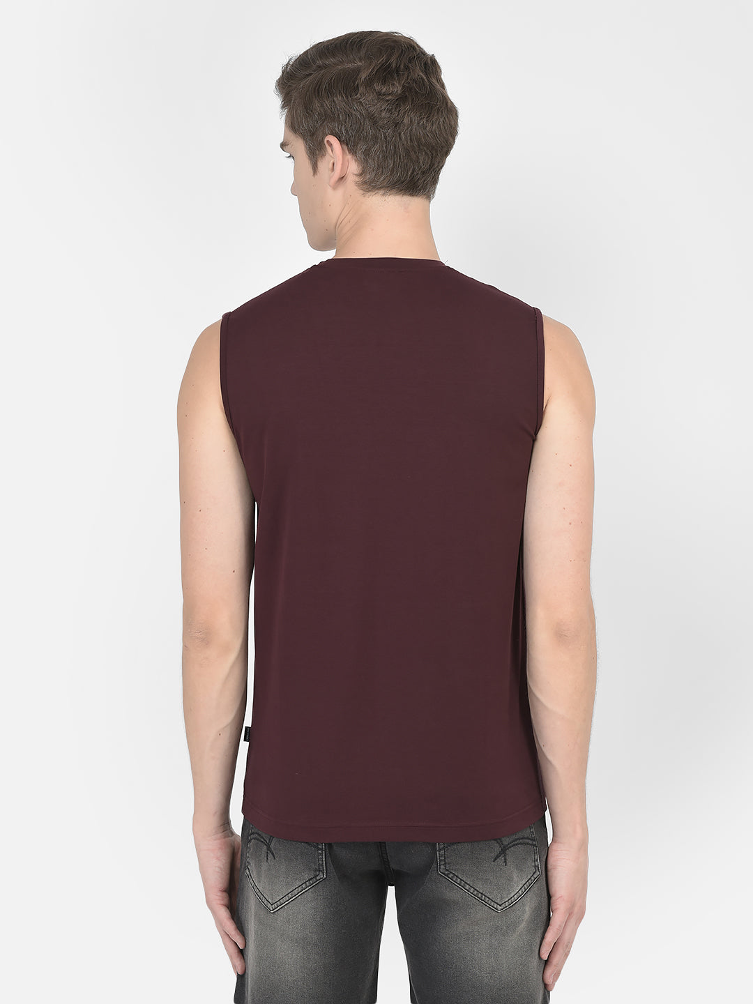  Wine Striped Tank T-Shirt