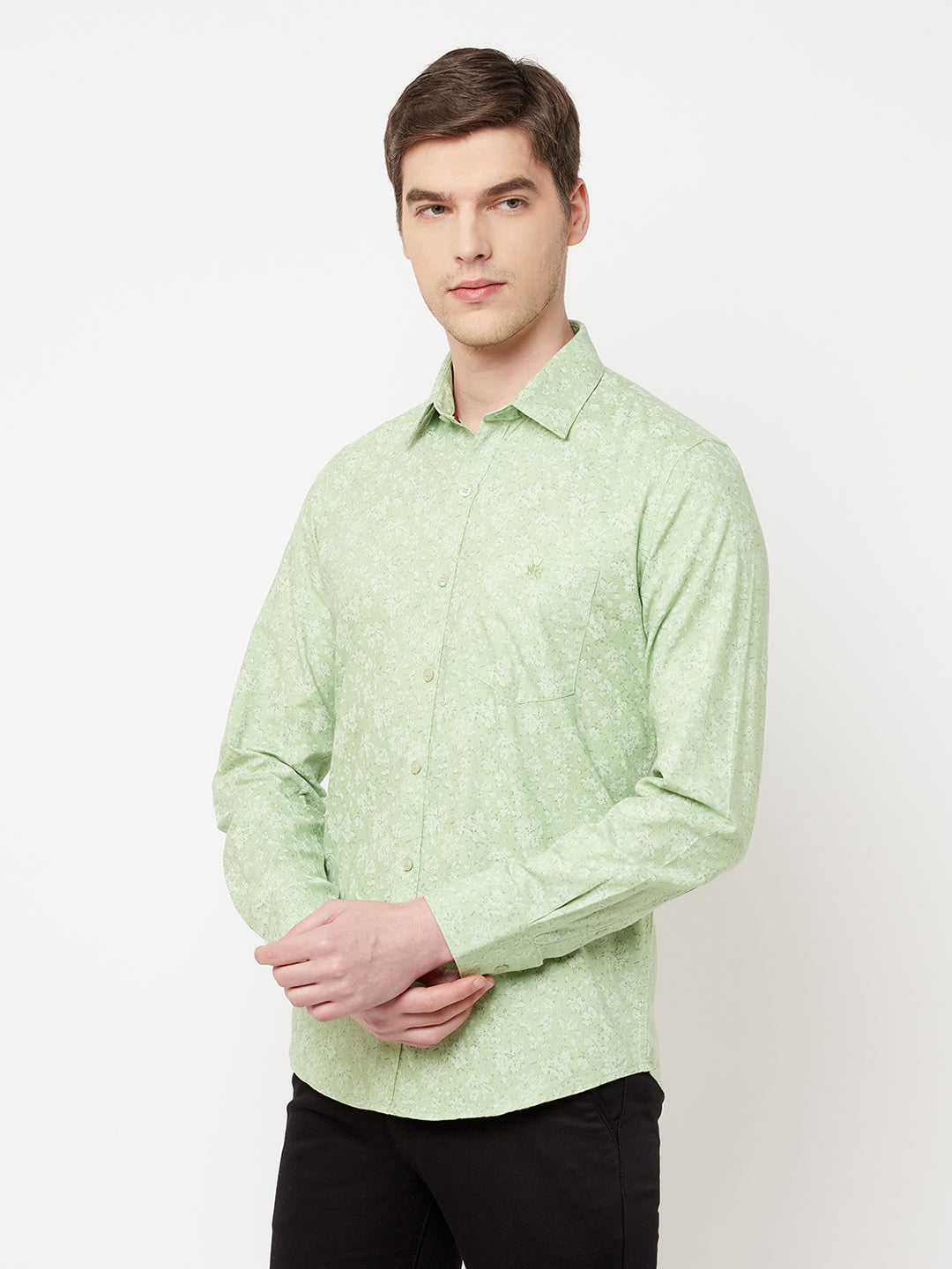 Green Printed Casual Shirt - Men Shirts