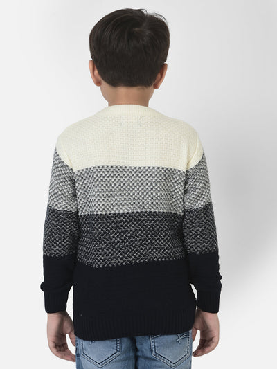 Sweater in Colour-Block Pattern 