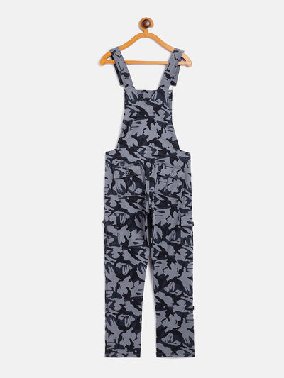 Grey Camouflage Dungarees - Girls Dungarees