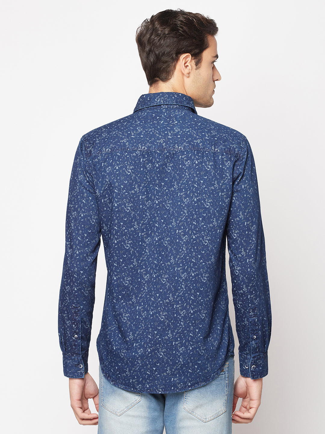  Floral Denim Shirt 