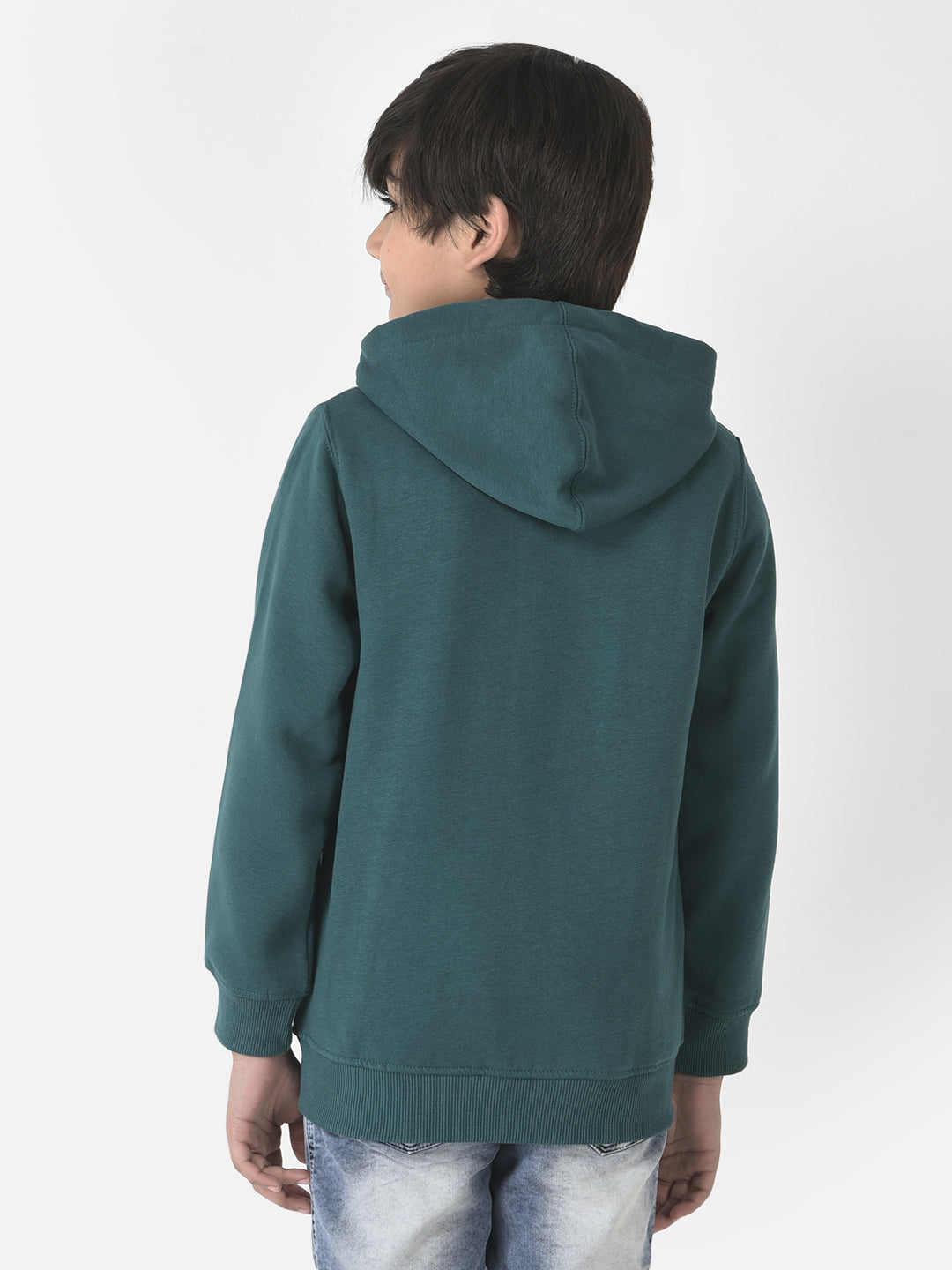  Teal Green Zipper Sweatshirt