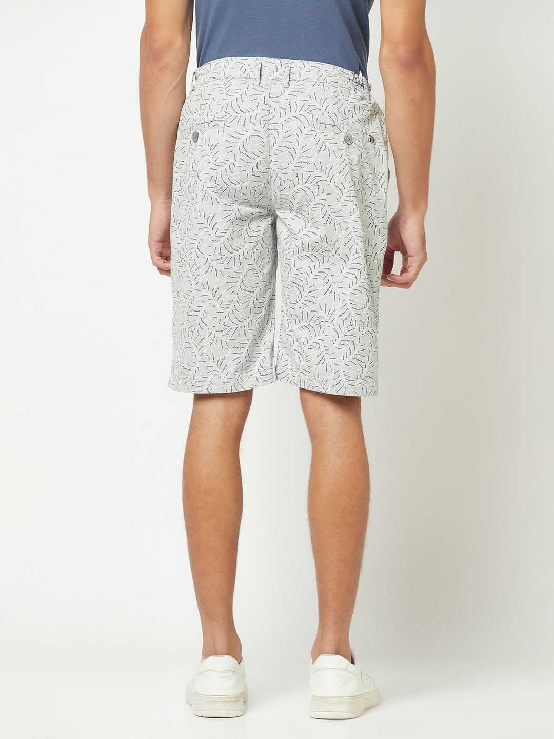  Grey Floral Shorts 