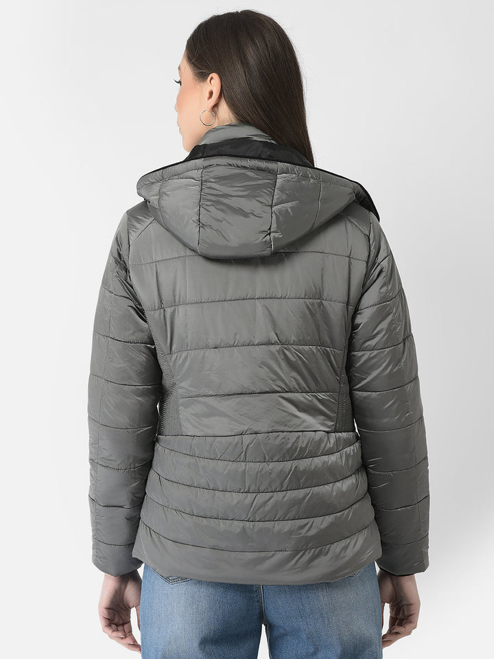  Polished Grey Padded Jacket