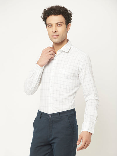   White Shirt in Graph Checks