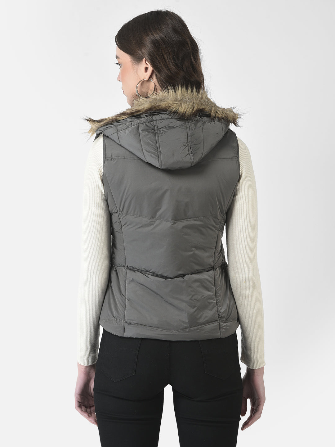  Polished Silver Padded Gilet