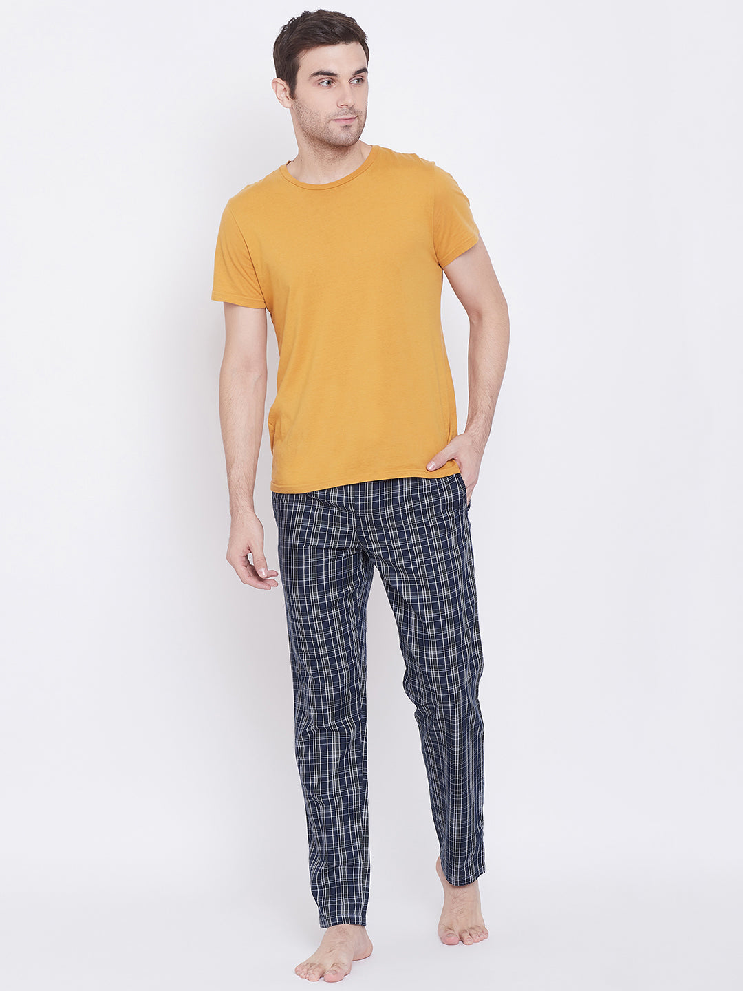 Checked Straight Lounge Pants - Men Lounge Pants