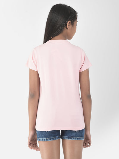  Blush Pink Butterfly T-Shirt