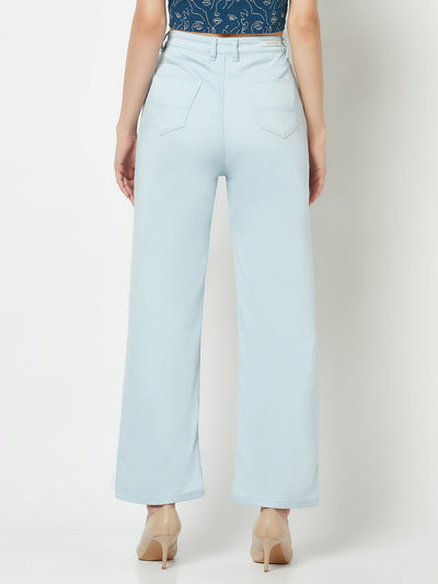  Sky Blue Wide Leg Jeans 