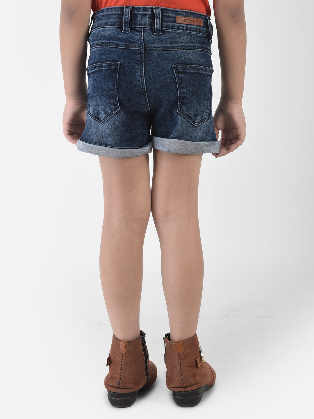 Blue Distressed Shorts - Girls Shorts