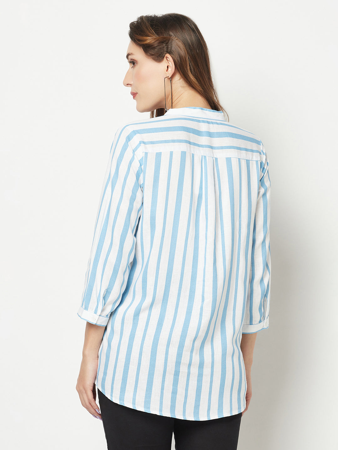  Blue Striped Top