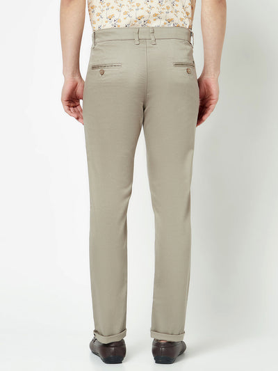  Grey Textured Chino Trousers