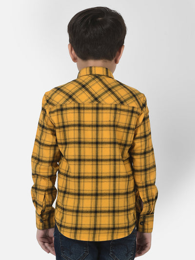  Mustard Shirt in Tartan Checks