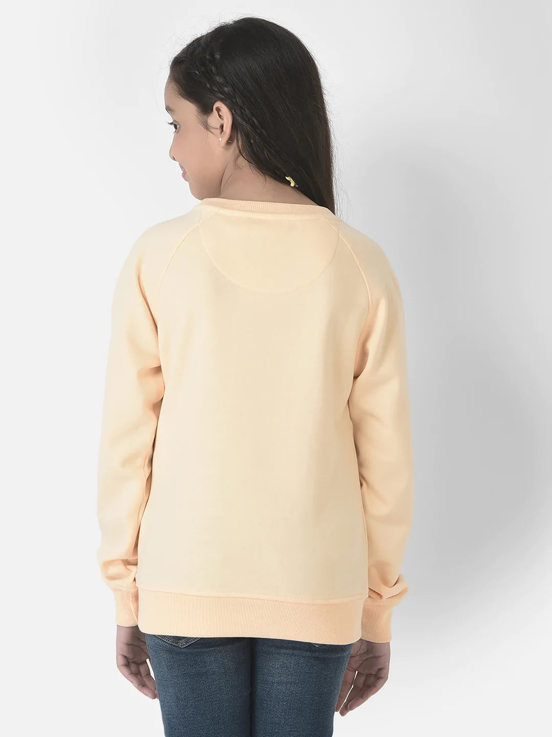  Peach Floral Sweatshirt