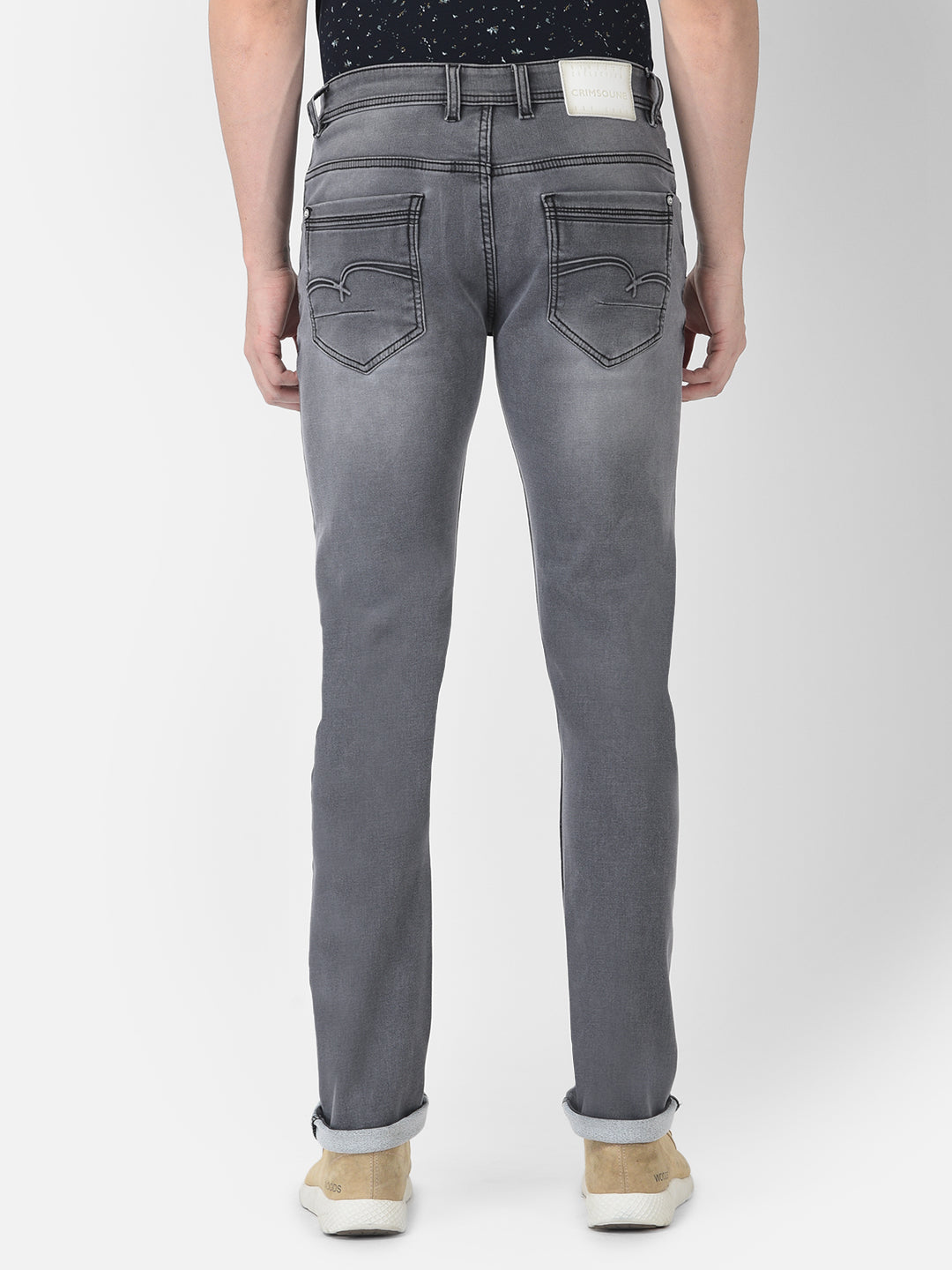 Light Grey Jeans-Men Jeans-Crimsoune Club