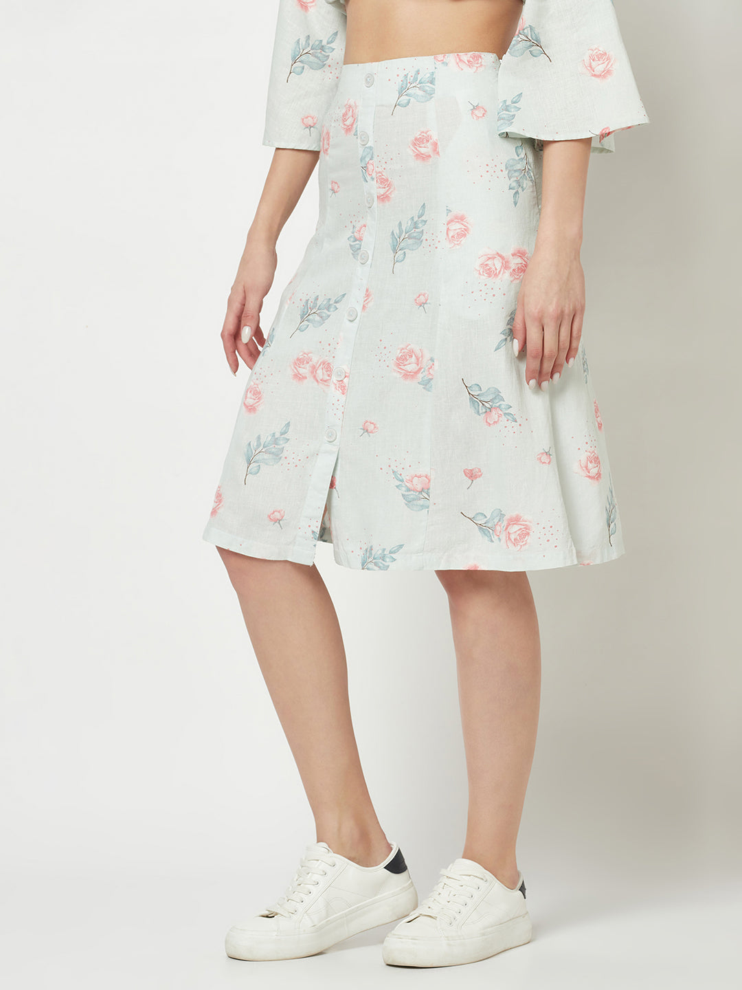  Soft Pista Floral Skirt