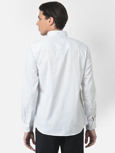 White Dot Print Shirt
