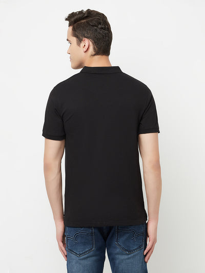 Black Polo T-Shirt - Men T-Shirts