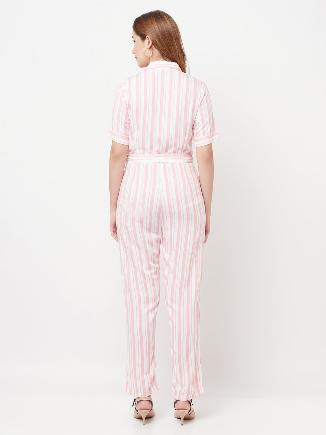 Pink Striped Jumpsuit - Women Jumpsuits