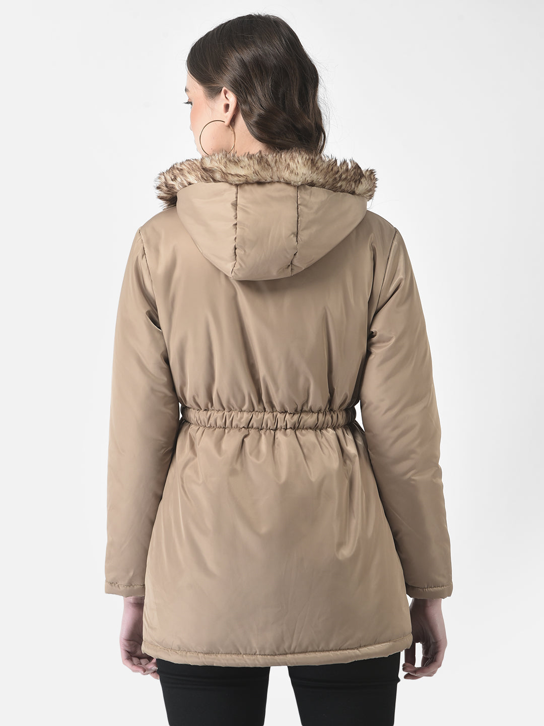  Beige Longline Jacket