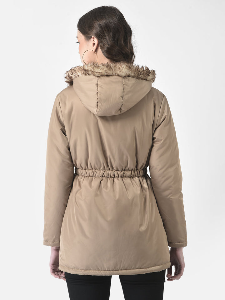  Beige Longline Jacket