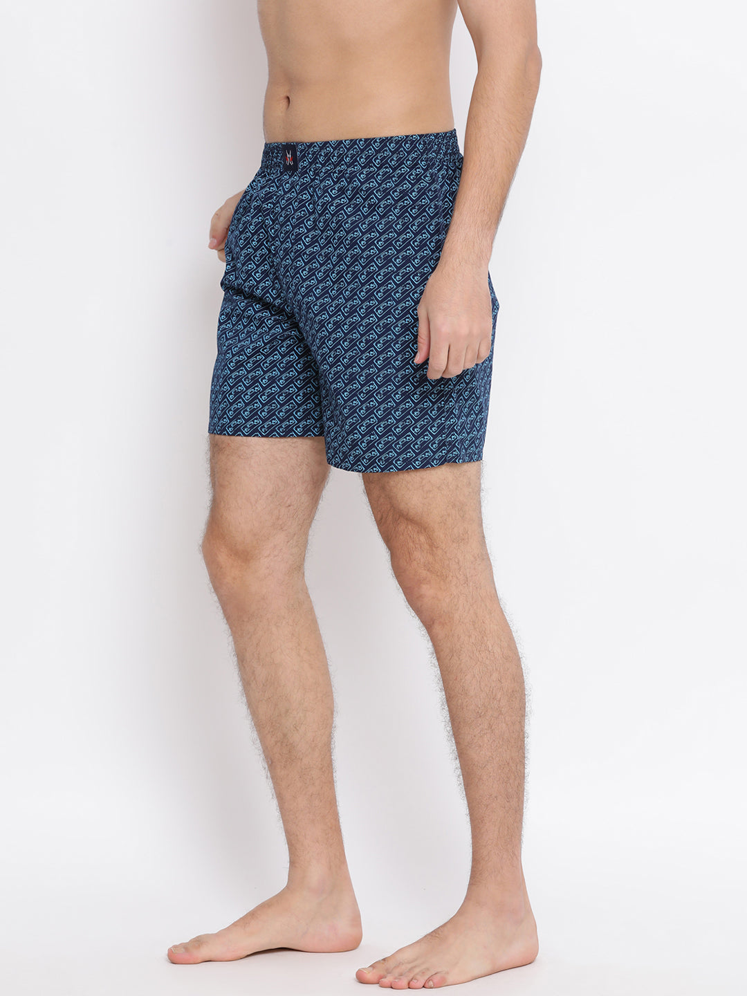 Blue Printed Boxer - Men Boxers