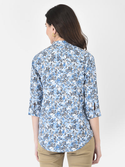 Blue Floral Shirt - Women Shirts
