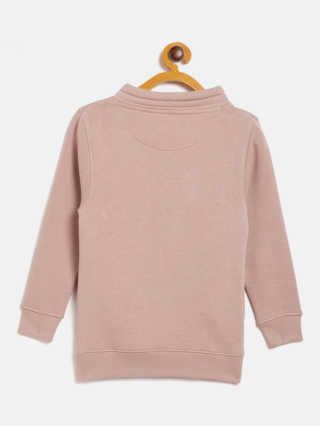 Pink Printed Turtle Neck Sweatshirt - Girls Sweatshirts