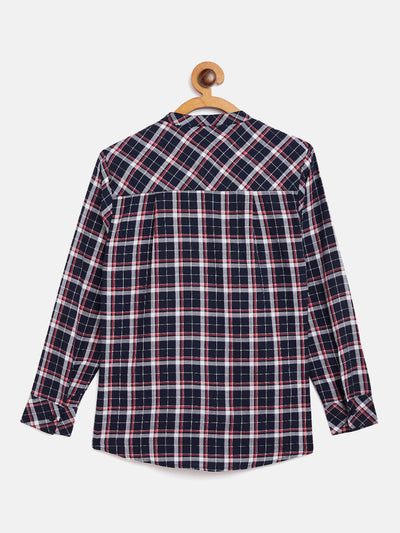 Ruffle Neck Checked Shirt - Girls Shirts