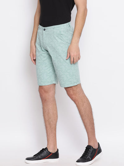 Green Printed shorts - Men Shorts