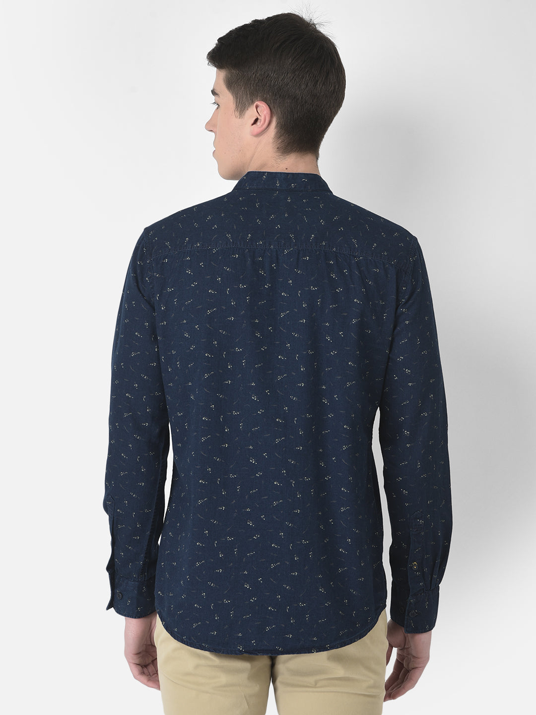  Denim Floral Print Shirt 