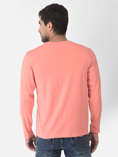 Pink Long-Sleeve T-Shirt - Men T-Shirts