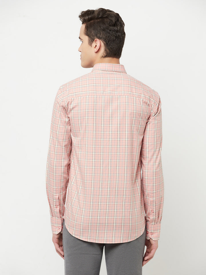 Pink Checked Shirt - Men Shirts