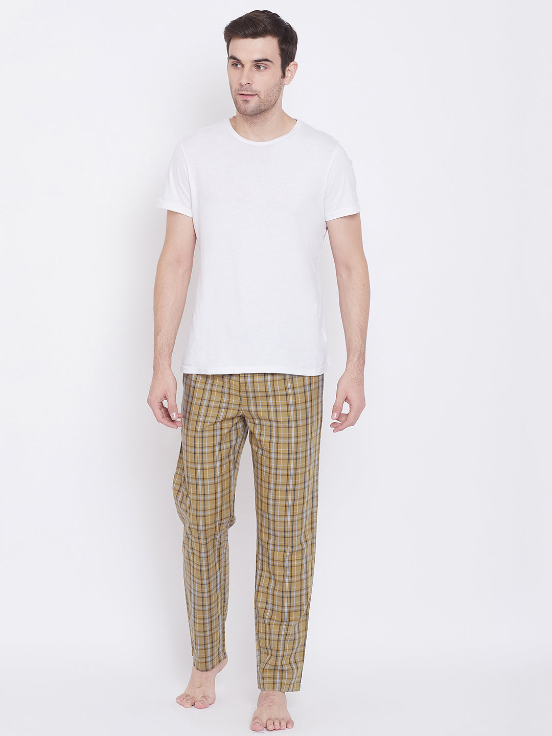 Checked Straight Lounge Pants - Men Lounge Pants