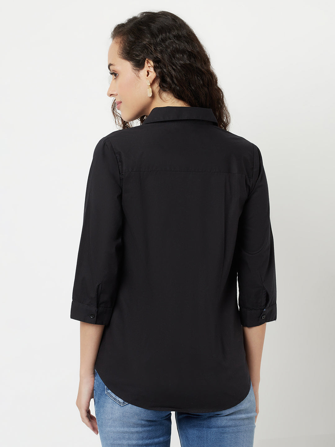 Black Shirt-Women Shirts-Crimsoune Club