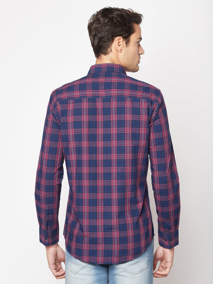 Checked Purple Shirt